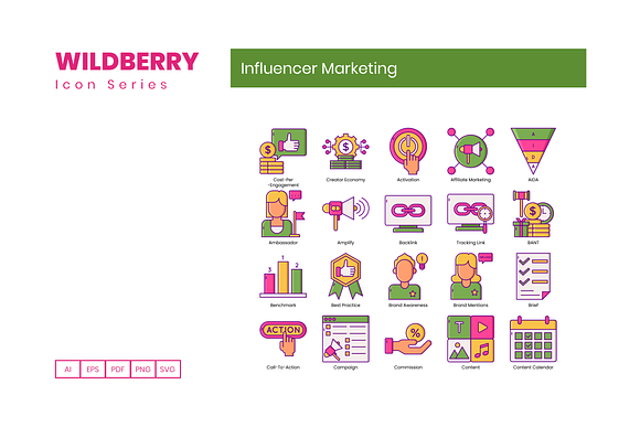 95 Influencer Marketing Icons in Contact Icons - product preview 2