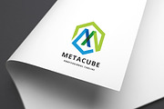 Meta Cube Letter M Logo