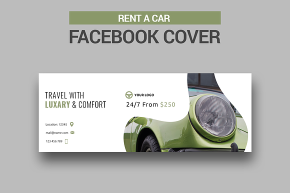 Rent a Care - Facebook Covers in Facebook Templates - product preview 3