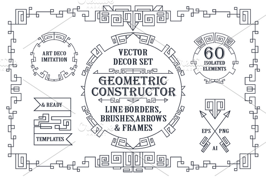 Geometric decor creator.Art Deco