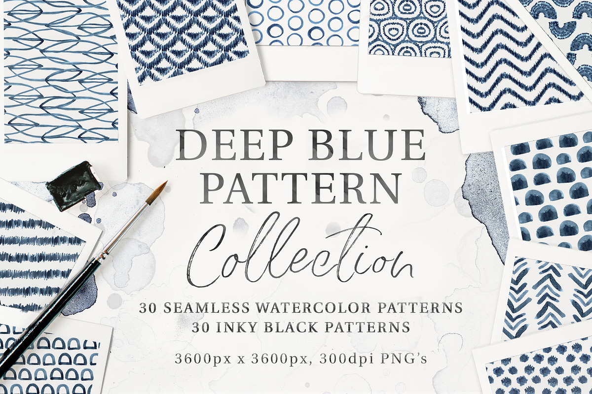30 Seamless Watercolor Patterns in Patterns - product preview 8