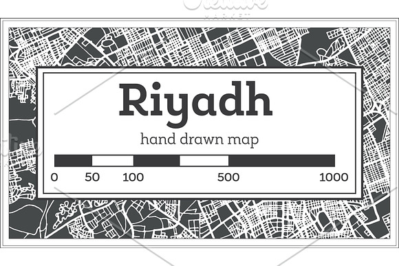 Riyadh Saudi Arabia City Map in Illustrations - product preview 1