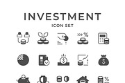 Set modern icons of investment
