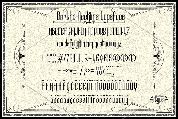 Bertha Neckline in Display Fonts - product preview 1