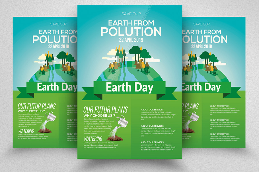 Save Our Earth Day Flyer Template in Flyer Templates - product preview 8