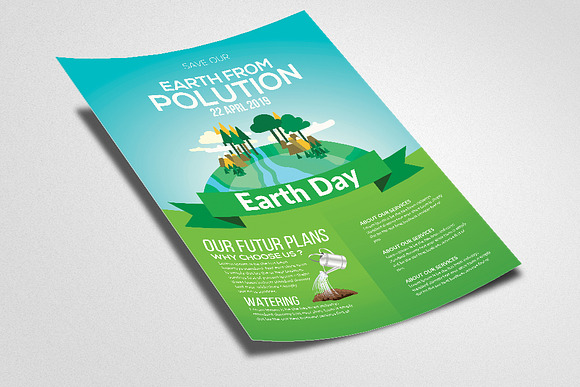 Save Our Earth Day Flyer Template in Flyer Templates - product preview 1