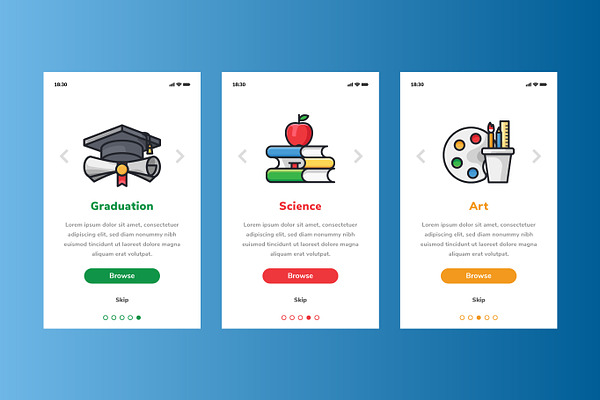 Education vector icons pack
