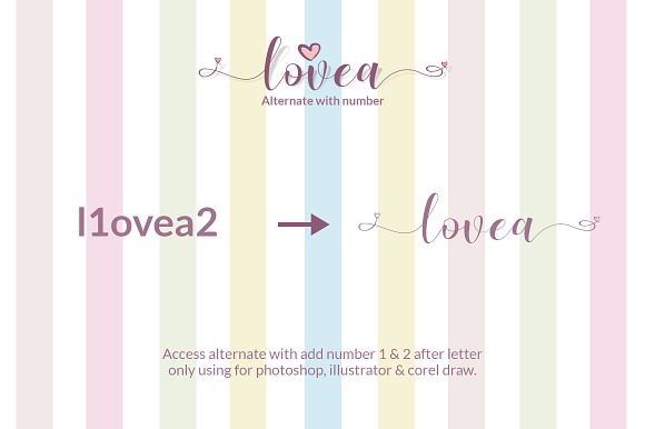 Lovea Script in Script Fonts - product preview 6