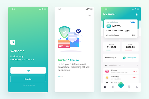 Kaya : Wallet App in App Templates - product preview 3