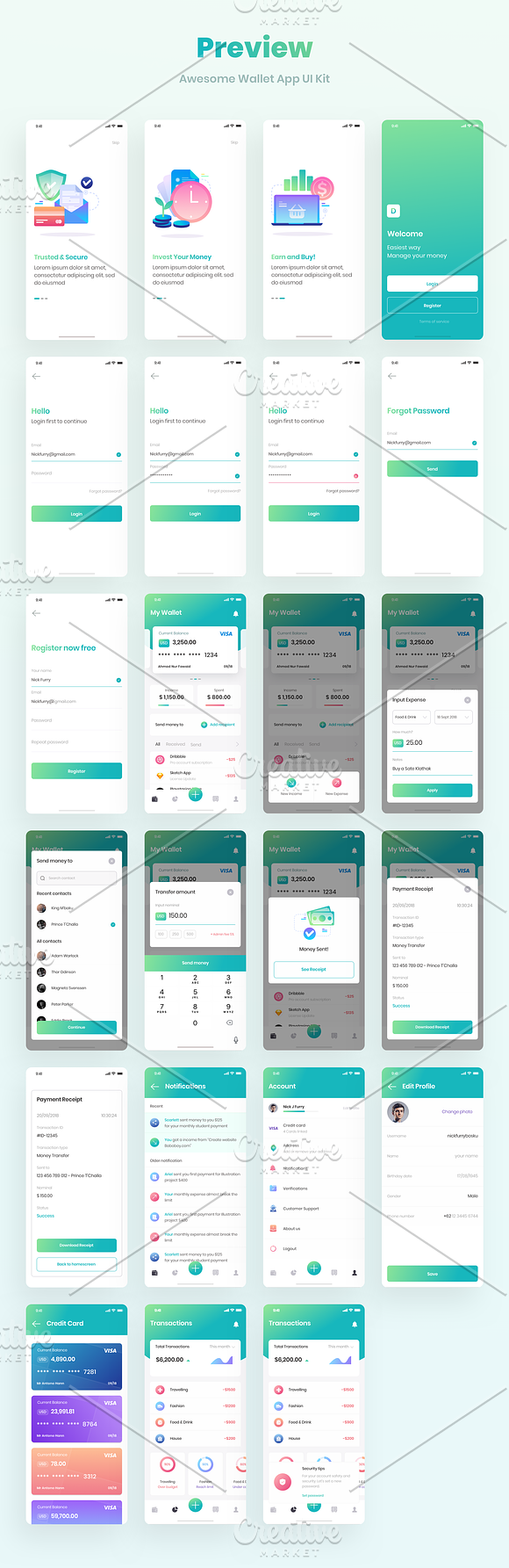 Kaya : Wallet App in App Templates - product preview 5