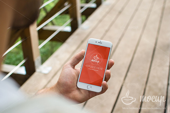 iPhone 6 PSD Mockup Outdoor “B” in Mobile & Web Mockups - product preview 1