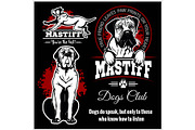 Mastiff - vector set for t-shirt