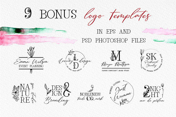 Rose Petals. Font duo + Bonuses. in Script Fonts - product preview 11