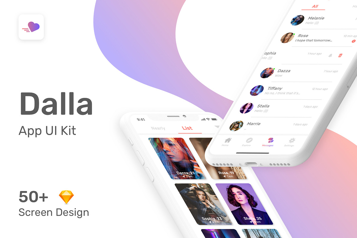 Dalla - Dating Application UI Kit in UI Kits and Libraries - product preview 8