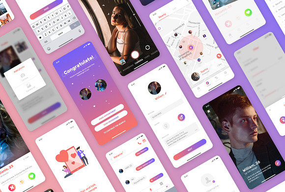 Dalla - Dating Application UI Kit in UI Kits and Libraries - product preview 5
