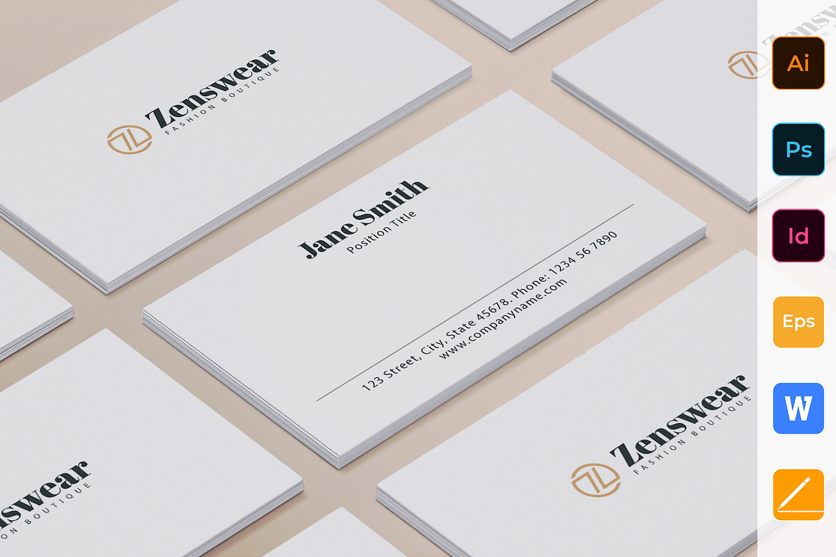 Boutique Business Card in Business Card Templates - product preview 8