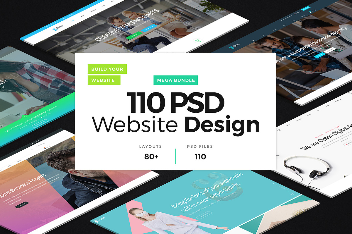 110 PSD Website Design in Landing Page Templates - product preview 8