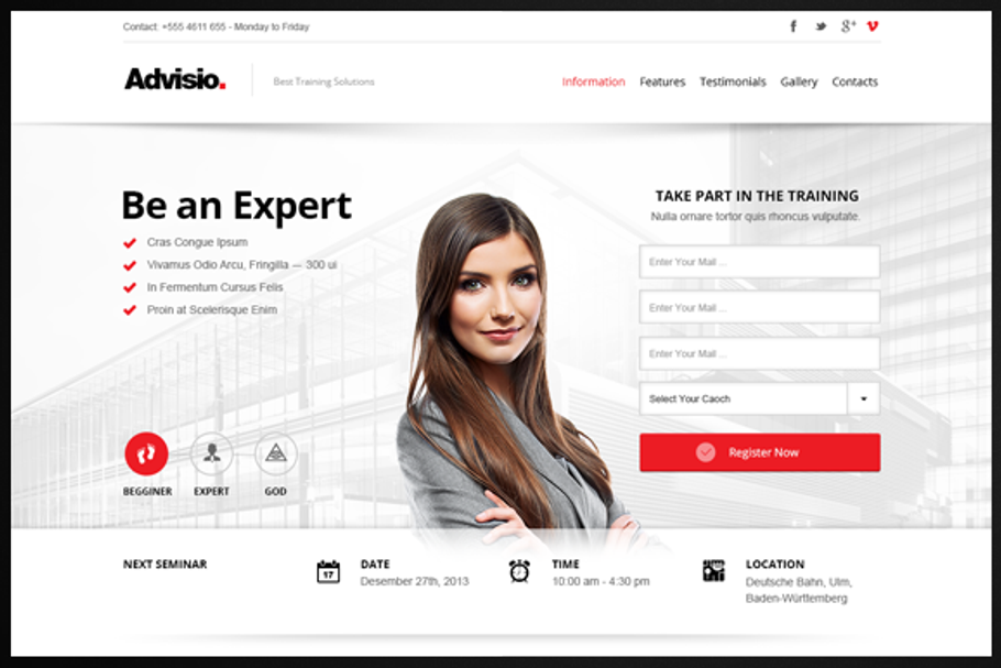 Advisio – Marketing Landing Page