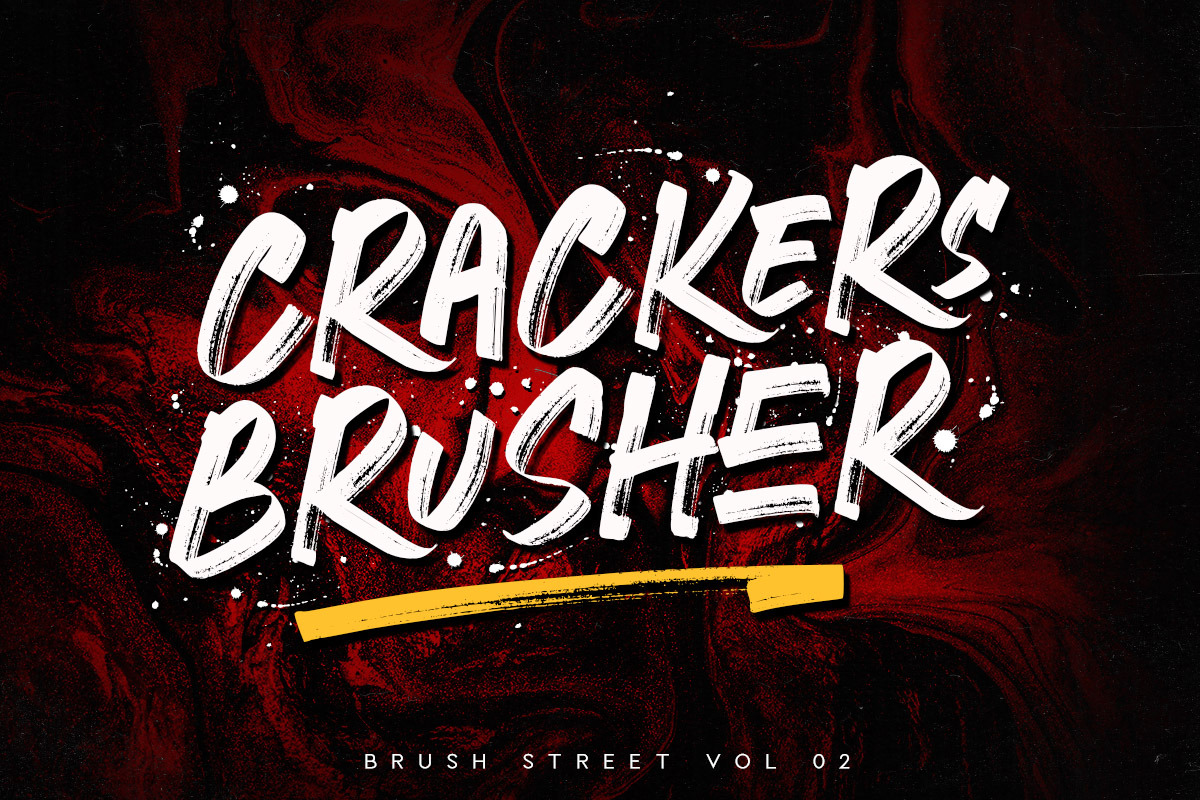 Crackers Brusher - Brush Street V.2 in Display Fonts - product preview 8