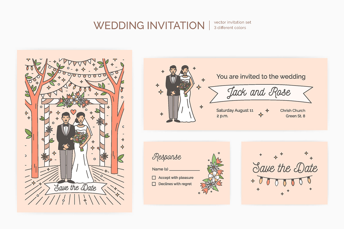 Wedding invitation in Objects - product preview 8