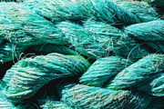 Big fat blue mooring rope texture