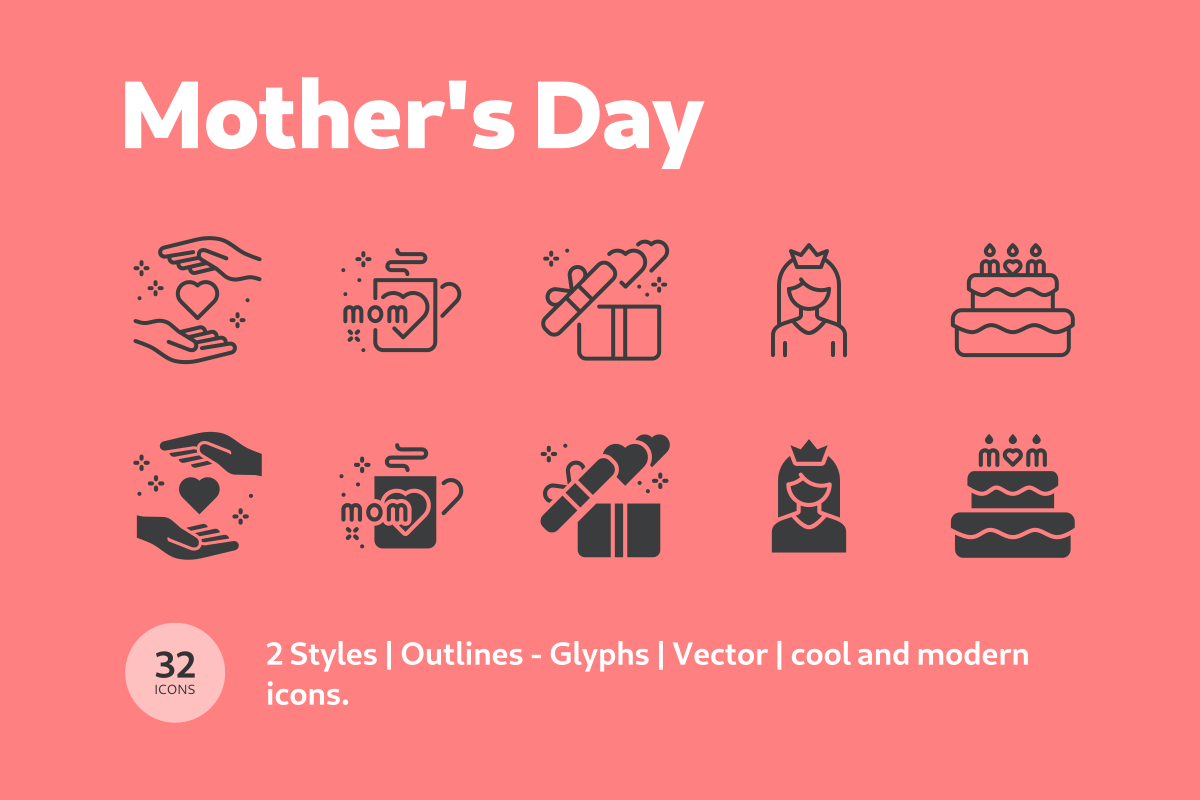 Mother's Day Icons in Baby Icons - product preview 8
