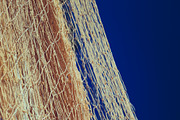 Nylon fishnet on sky background