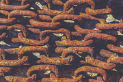 Old rusty chains texture