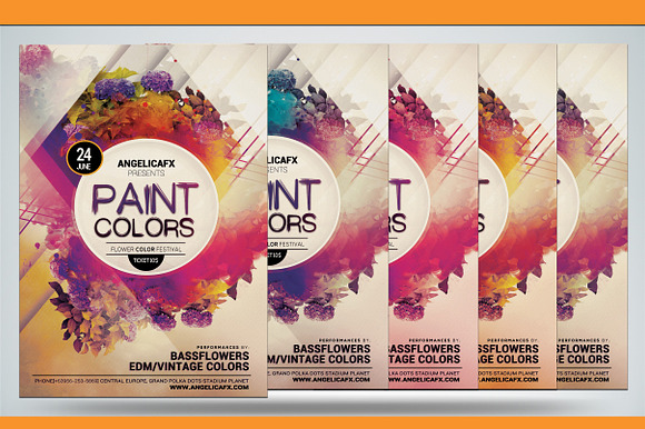Paint Colors in Flyer Templates - product preview 1