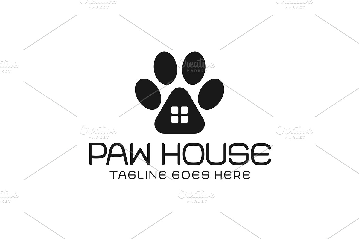 Paw House in Logo Templates - product preview 8