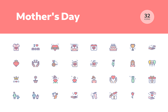 Mother's Day Icons in Baby Icons - product preview 3
