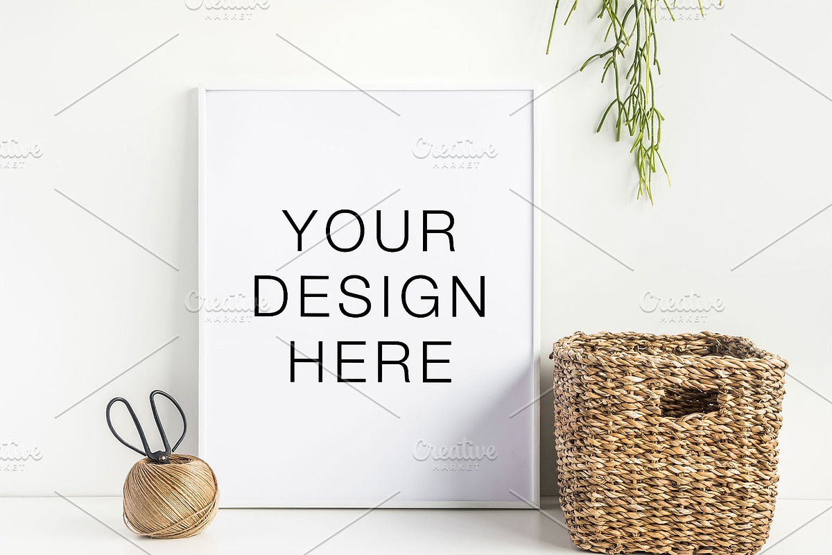 Frame Mockup 40x50 16x20 PSD PNG JPG in Print Mockups - product preview 8