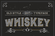 Vintage label typeface Whiskey