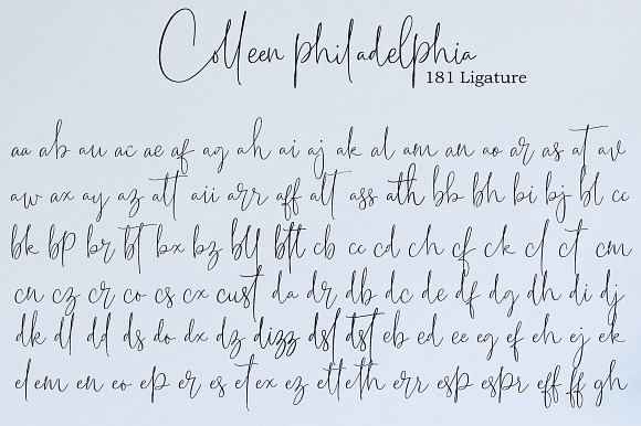Colleen philadelphia / Handwritten in Script Fonts - product preview 6