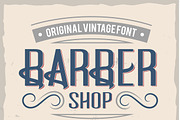 Vintage label typeface Barber