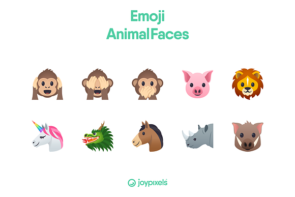 Emoji Animal Faces by JoyPixels® in Animal Icons - product preview 1