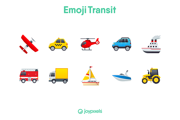 Emoji Transit Icons by JoyPixels® in Car Icons - product preview 1
