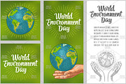 World environment day engraving