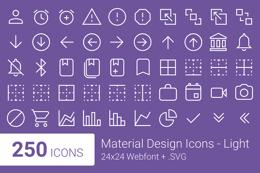 Material Design Icons - Light in Icon Fonts - product preview 8