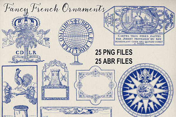 Vintage French Ornament Brushes