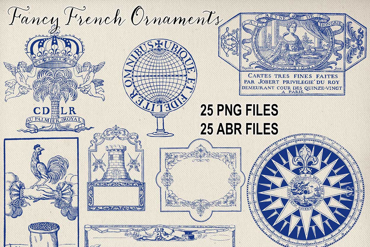 Vintage French Ornament Brushes in Photoshop Brushes - product preview 8