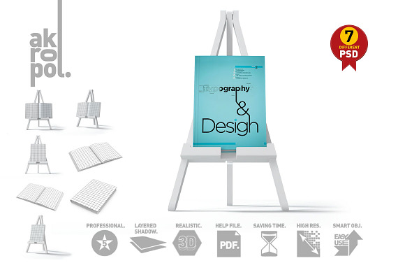 Book Mock-Up Set in Product Mockups - product preview 3