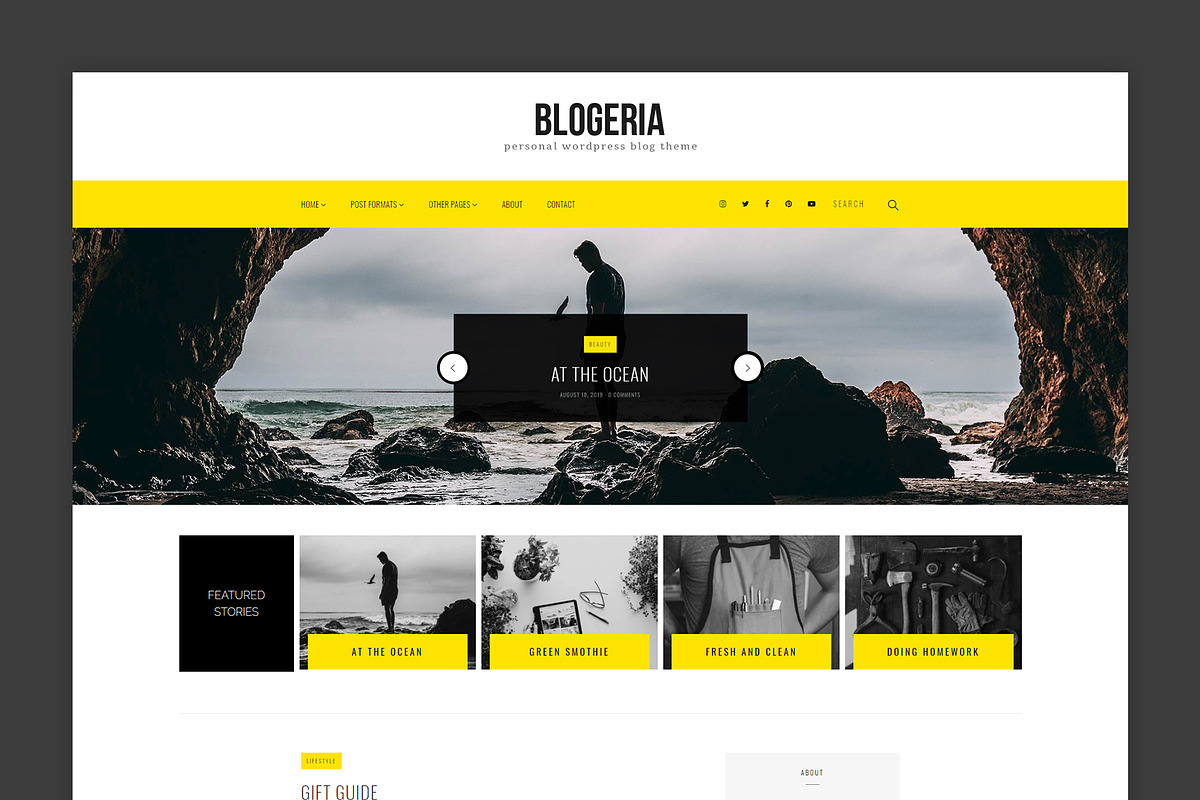 Blogeria - Personal WordPress Blog in WordPress Blog Themes - product preview 8