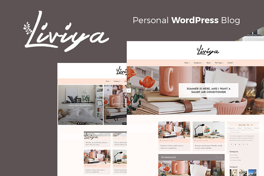 Liviya - Feminine WordPress Theme in WordPress Blog Themes - product preview 8