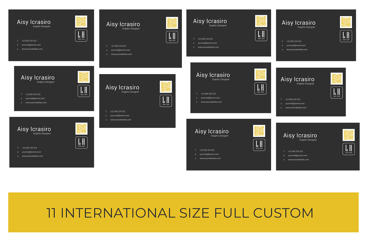 Business Card Minimal 11 Size Full in Business Card Templates - product preview 8