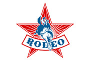rodeo cowboy bucking bronco