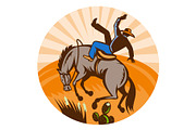 cowboy falling off horse