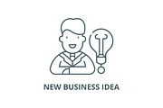 New business idea vector line icon