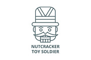 Nutcracker,toy soldier vector line