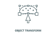 Object transform vector line icon